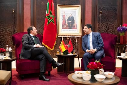 11/05/2022 El ministro de Asuntos Exteriores, José Manuel Albares, y su homólogo marroquí, Naser Burita POLITICA MINISTERIO DE ASUNTOS EXTERIORES
