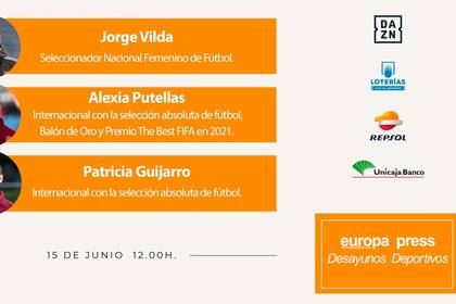 14/06/2022 Alexia Putellas, Patri Guijarro, Jorge Vilda y la Eurocopa de Inglaterra serán los protagonistas este miércoles en los Desayunos Deportivos de EP. ESPAÑA EUROPA MADRID DEPORTES