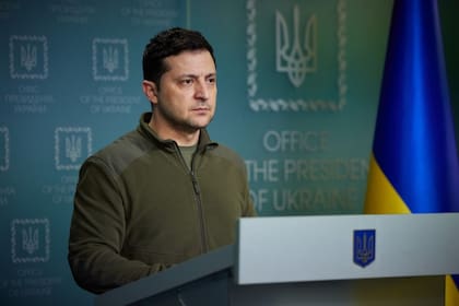 26-02-2022 El presidente de Ucrania, Volodimir Zelensky, en una declaración institucional. POLITICA EUROPA UCRANIA EUROPA INTERNACIONAL PRESIDENCIA DE UCRANIA
