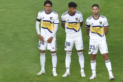 Agustín Obando, Cristian Maidana y Alan Varela, tres de los jóvenes a los que Boca está dando más rodaje en 2021.