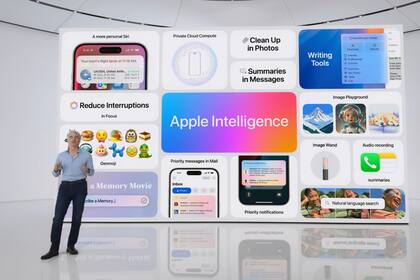 Algunas funciones de Apple Intelligence, que estará disponible en el invierno de 2024 en inglés