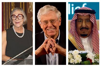 Alice Walton (Walmart), Charles Koch y el rey Salman de Arabia Saudita pertenecen a las familias más ricas del mundo