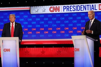 Donald Trump y Joe Biden, durante su primer debate
