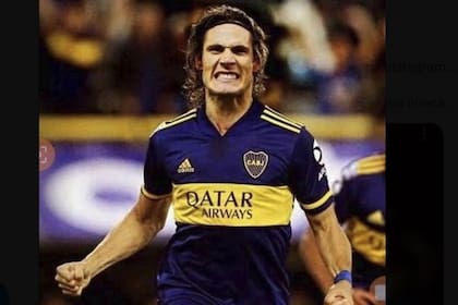 Edinson Cavani y una imagen que pronto será una realidad: será jugador de Boca