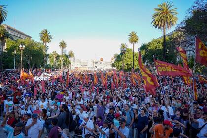 El acto del Partido Obrero este sábado en la Plaza de Mayo