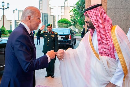 El encuentro de Biden con el príncipe Mohammed, en julio pasado