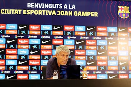El entrenador del FC Barcelona, Quique Setién, en rueda de prensa DEPORTES FC BARCELONA