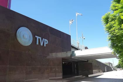 El frente de la TV Pública, en Figueroa Alcorta 2977