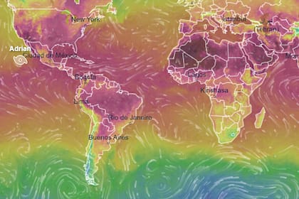 El mapa de las temperaturas en el mundo