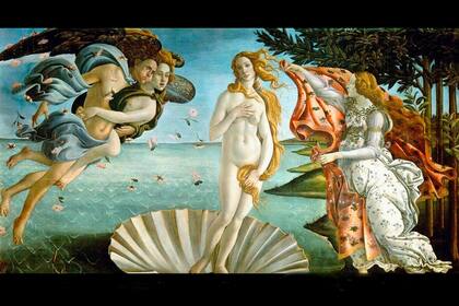 "El nacimiento de Venus", de Sandro Botticelli, es una de las grandes transformaciones del mito de Afrodita