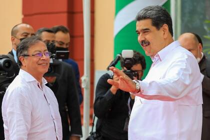 El presidente de Colombia, Gustavo Petro, y el presidente de Venezuela, Nicolás Maduro, este mes