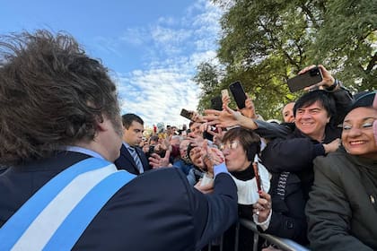 El presidente Javier Milei en su última visita a Rosario por el Día de la Bandera