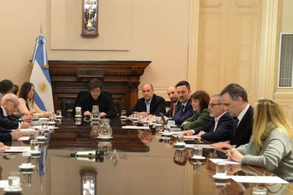 El presidente Javier Milei encabezó la reunión de Gabinete de esta mañana