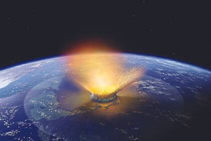 Ilustración del impacto de Jun, el gran asteroide, contra la Tierra