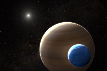 Impresión Artística De La Exoluna Kepler-1625B I Orbitando Su Planeta