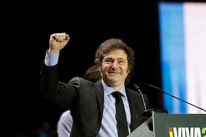 Javier Milei durante su intervención en la convención política de Vox "Europa Viva 24"