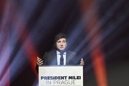 Javier Milei dio un discurso en República Checa tras recibir un premio