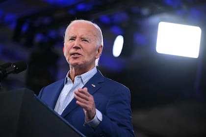 Joe Biden en un evento en Carolina del Norte, al día siguiente del debate