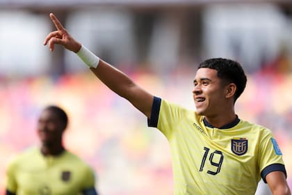 Kendry Páez, de Ecuador. Anotó un gol en la Copa América con solo 17 años (AP Foto/Nicolás Aguilera)