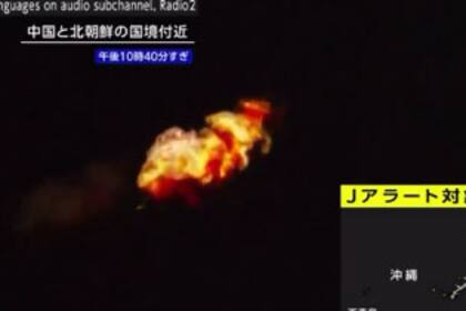 La explosión que se vio desde Japón tras el lanzamiento desde Corea del Norte