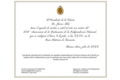 La invitación al "pacto de julio", antes "pacto de mayo", que la Casa Rosada giró a los gobernadores