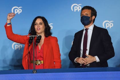 La presidenta regional de Madrid, Isabel Díaz Ayuso, después del triunfo que hace temblar la política española