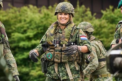 La reina Máxima participó de una actividad junto a una unidad del ejército (Foto: Instagram @koninklijkhuis)
