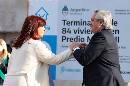 La vicepresidenta Cristina Kirchner y el presidente Alberto Fernández