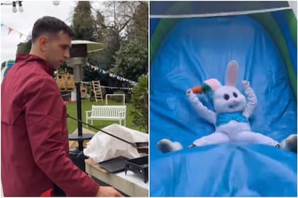 Las divertidas Pascuas del Dibu Martínez: asado, la animación de un conejo y sorpresas para los más chicos
