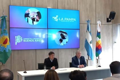 Los gobernadores Axel Kicillof (Buenos Aires) y Sergio Ziliotto (La Pampa) dieron una conferencia de prensa en conjunto y buscan armar un frente opositor a Milei