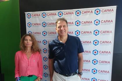 Luciana Mengo, presidenta de Afamac, y Eduardo Borri, presidente de Cafma