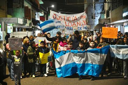 Marcha por Loan en la ciudad de Goya, en Corrientes, a dos semanas de la desaparición del niño