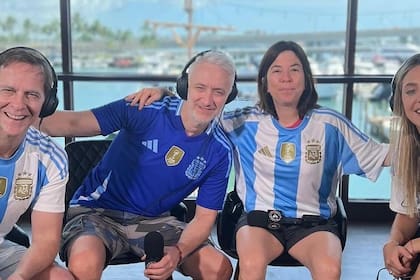 María O’ Donnell, Andy Kusnetzoff, Sofía Martínez y Matías Martin en la Copa América
