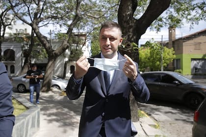 Matías Morla al llegar a la Fiscalía General de San Isidro para declarar en la causa por la muerte de Diego maradona