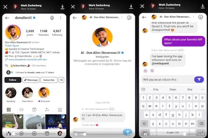 Meta ha comenzado a probar en Estados Unidos una funcionalidad destinada a creadores de contenido de Instagram que les permite contar con sus propios 'chatbots', con los que se puede interactuar a través de mensajes directos (DM)
