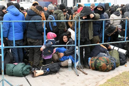 Migrantes en la frontera entre Polonia y Bielorrusia