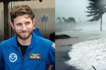 Nick Underwood compartió imágenes y videos de su vuelo al "interior" del huracán Ian