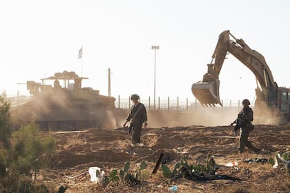 Operativo israelí en el sur de la Franja de Gaza. (AFP)