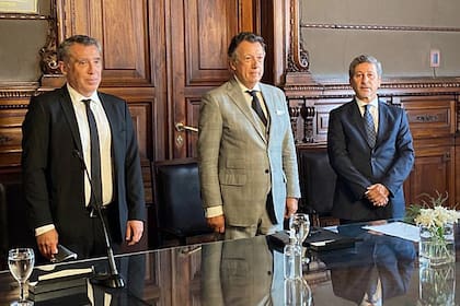 Santiago Corcuera, Alberto Dalla Vía y Raúl Bejas, de la Cámara Nacional Electoral