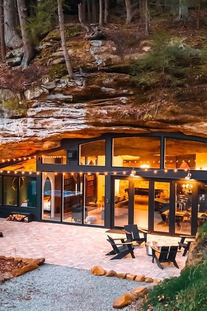 Se llama The Cave, queda en Ohio y tiene todas las comodidades de una casa en un entorno sumamente natural
