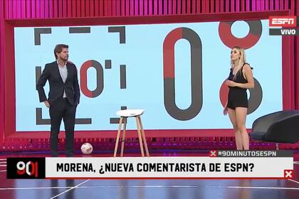 Sebastián Vignolo relató el gol de Joaquín Correa en la victoria de la Argentina frente a Bolivia e invitó a Morena Beltrán a ser su comentarista