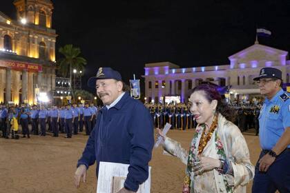 El presidente de Nicaragua, Daniel Ortega, y su esposa, Rosario Murillo