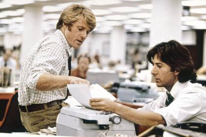 Robert Redford junto a Dustin Hoffman