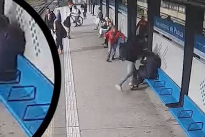 Un hombre golpeó a una mujer en una estación de tren