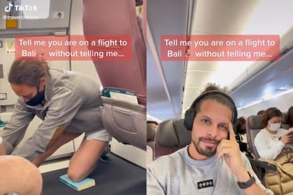 Un joven decidió grabar la práctica que hizo una pasajera en pleno vuelo y se viralizó