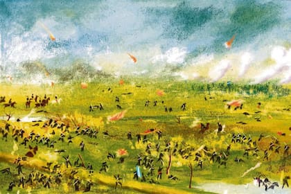 La Guerra de la Triple Alianza, aquí retratada en una pintura de Cándido López, terminó con victoria argentina, brasilera y uruguaya el 1 de marzo de 1870
