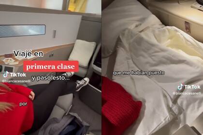 Una joven argentina compartió cómo es volar en primera clase