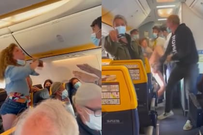 Una mujer italiana se puso furiosa y atacó a otros pasajeros cuando le pidieron que usara el barbijo
