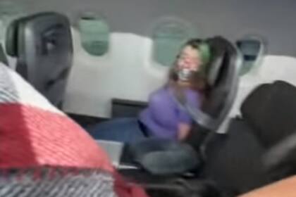 Una mujer tuvo una crisis en pleno vuelo, quiso abrir la compuerta del avión, agredió a los asistentes de vuelo y luego la ataron a un asiento por la seguridad del resto de los pasajeros.
