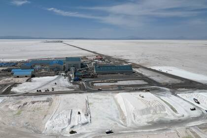 Una planta de litio en Bolivia, país que abastece a Rusia